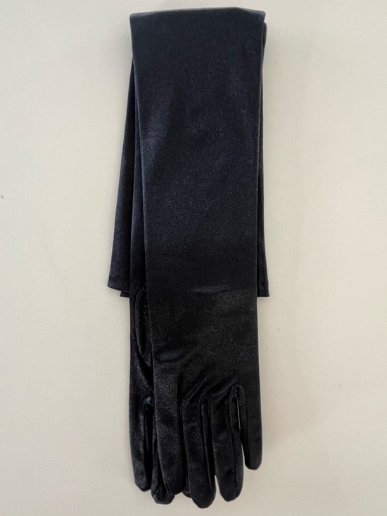 Angels Bridal Black Premium 23” Opera Length Stretch Satin Gloves - NWOT - New - Picture 6 of 6